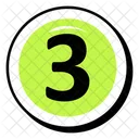 Three Number  Icon