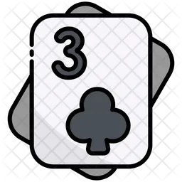 Three Of Clubs  Icon