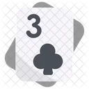 Three Of Clubs  Icon