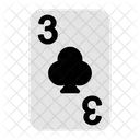 Three of clubs  Icon