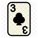 Three Of Clubs  Icon