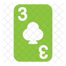 Three Of Clubs  Icon