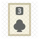 Three Of Clubs Poker Card Casino Icon