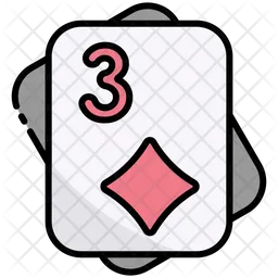 Three Of Diamonds  Icon