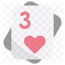 Three Of Heart  Icon