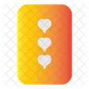 Three of hearts  Icon