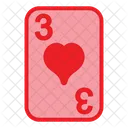 Three Of Hearts  Icon