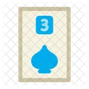 Three Of Spades Poker Card Casino Icon