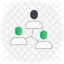 Three Persons Connected With Three Lines  Icon