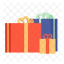 Christmas Tree Gift Three Presents Stack Of Packages Icon
