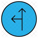 Three Route Three Way Junction Icon