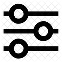 Three Slider Horizontal Icon