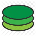 Three Stacked Oval Circles Memphis Three Stacked Icon