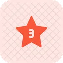 Three Star Rating Review Icon