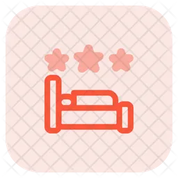 Three Star Bed  Icon