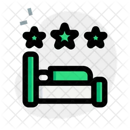 Three Star Bed  Icon