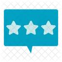 Three Star Comment Rating Stars Icon