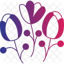 Three Tulip Flower  Icon