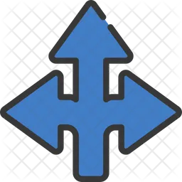 Three Way Arrow  Icon