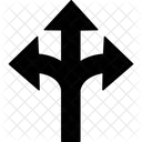 Three Way Arrow Threewayarrow Intersectionarrow Icon