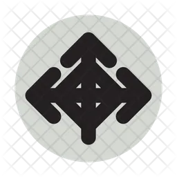 Three Way Arrow  Icon