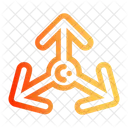 Three Way Arrow Direction Up Icon