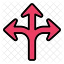 Three Way Arrow Three Way Navigation Icon