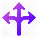 Three Way Arrow Three Way Navigation Icon