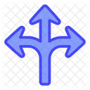 Three Way Arrow Three Way Navigation Icon