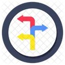 Three way intersection  Icon