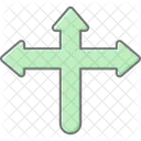 Three Ways Arrow Lineal Color Icon Icon