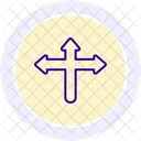 Three Ways Arrow Color Circle Icon Icon