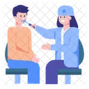 Patient Checkup Throat Checkup Sick Person Icon