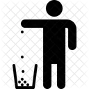 Throw Garbage Dustbin Icon