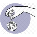 Throw Paper Hand Activities Hand Moments Icon