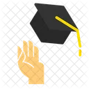 Graduation Throwing Bachelor Cap Graduation Cap Icon