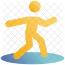 Throwing Javelin Athlete Stick Man Icon