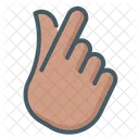 Thumb Crossed Hand Gesture Icon