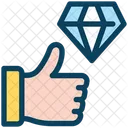 Thumb Up Diamond Like Icon