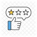 Thumb up vote with 1 star  Icon