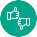 Thumbs Down Thumbs Up Like Icon