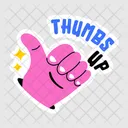Thumbs Up Good Gesture Appreciation Words Icon