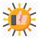 Thumbs Up Prize Badge Icon