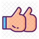 Thumbs Up Prize Badge Icon