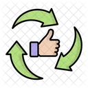 Thumbs Up Recycling Like Icon