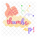 Thumbs Up Appreciate Typography Words Icon