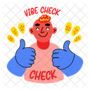 Vibe Check Thumbs Up Typography Icon