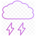 Thunder Weather Cloud Icon