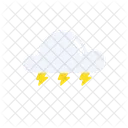 Thunder Cloudy Windy Cloudy Icon