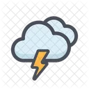 Thunder and cloud  Icon